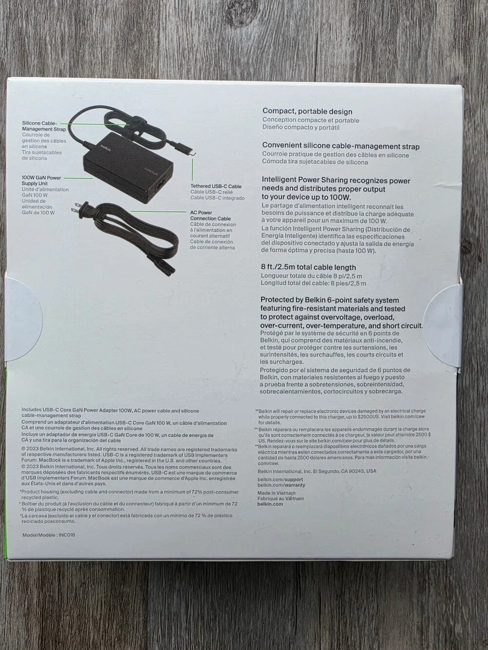 Belkin Connect 100W USB-C Core GaN Power Adapter, Fast-Charging Adapter